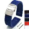 Soft Silicone Watch Strap with Stainless Steel Buckle