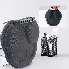 Black EVA and Oxford cloth headphone storage bag