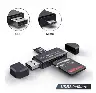 USB 3.0 Type-C SD and TF Card Reader – Black